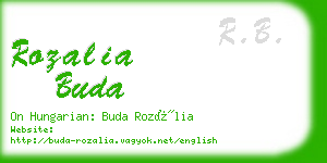 rozalia buda business card